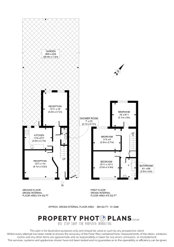 Three bed end of terrace house